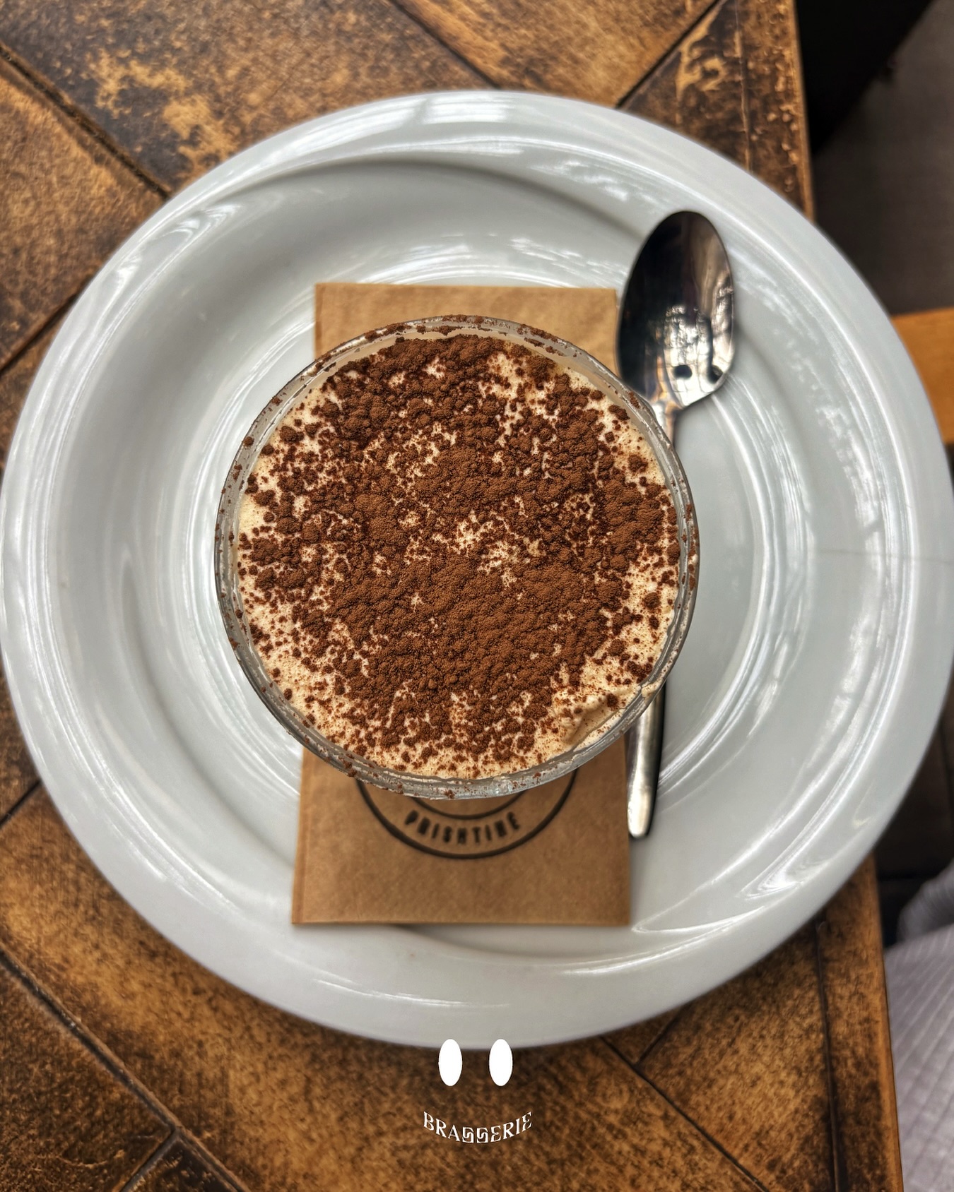 Silky cream dessert in a glass