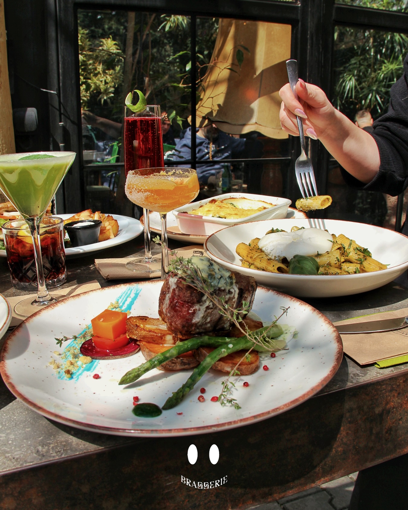 Signature plate with cocktails