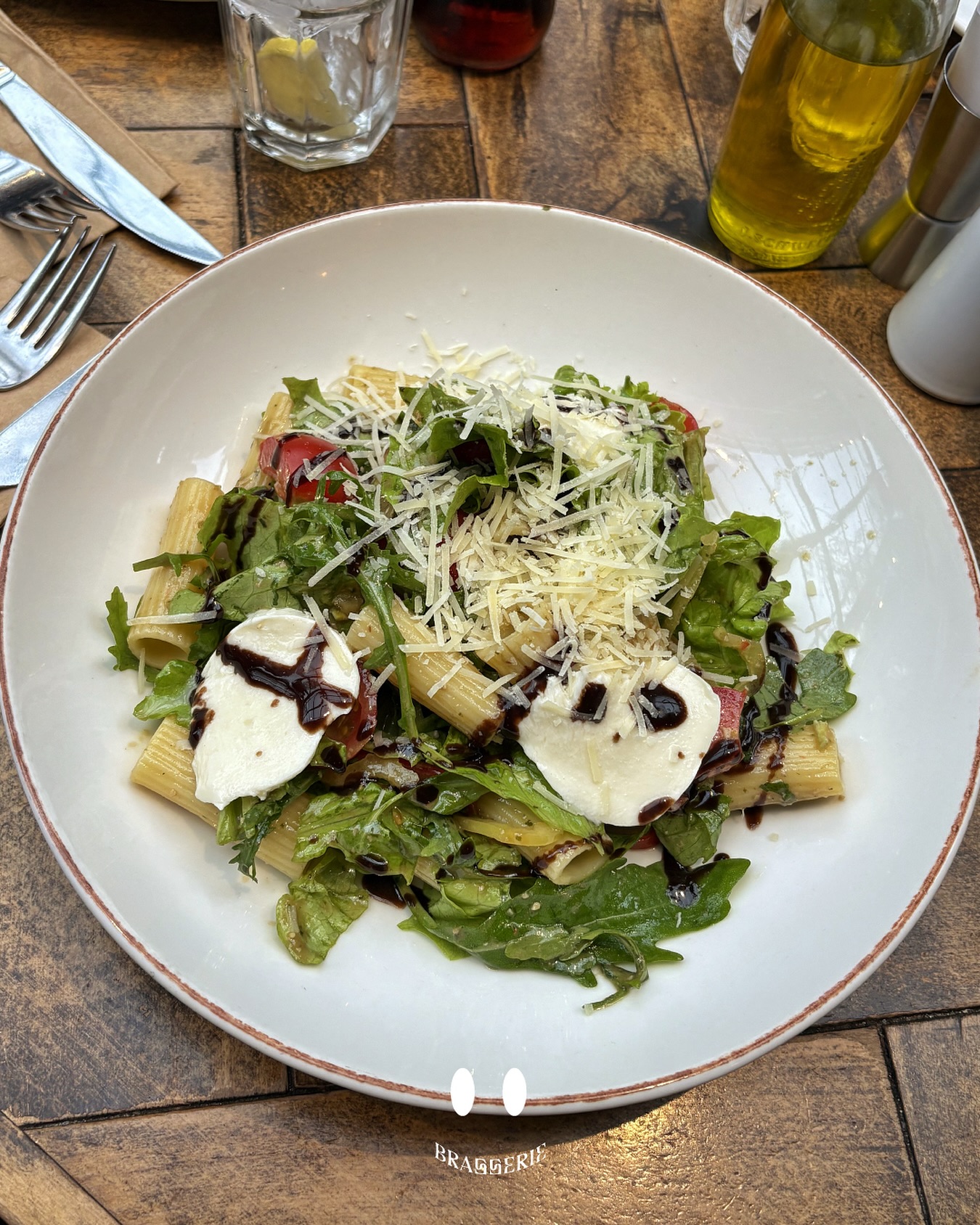 Fresh salad with cheese and herbs