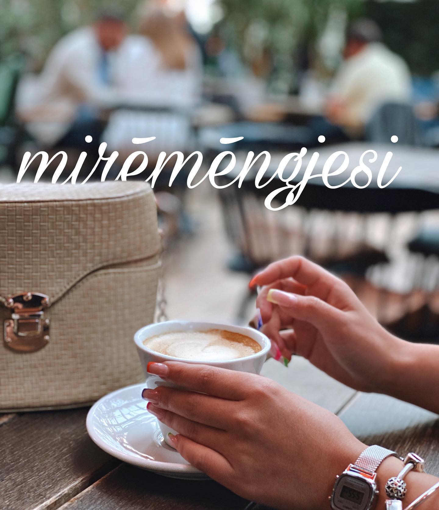 Morning cappuccino on the patio