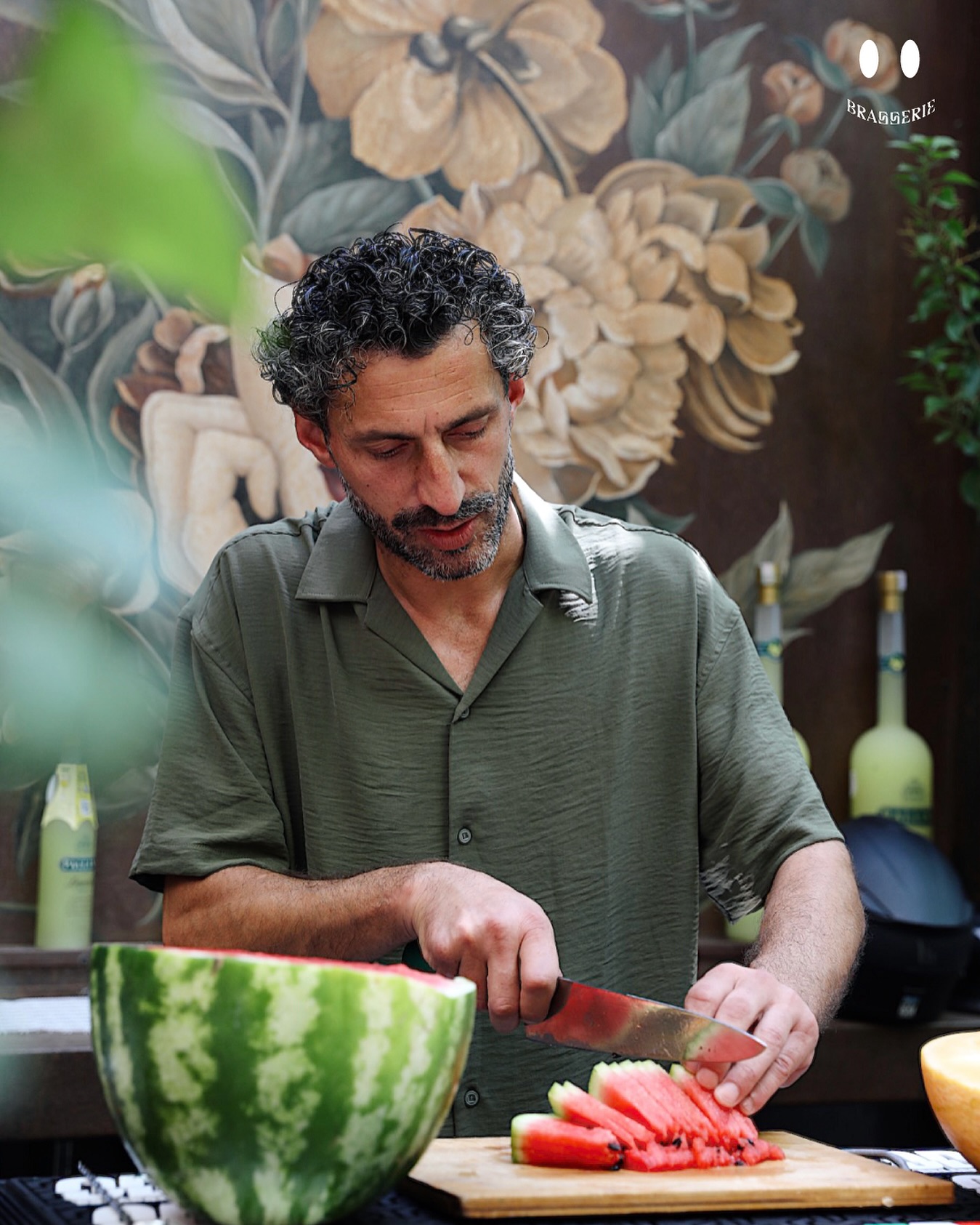 Chef preparing fresh ingredients